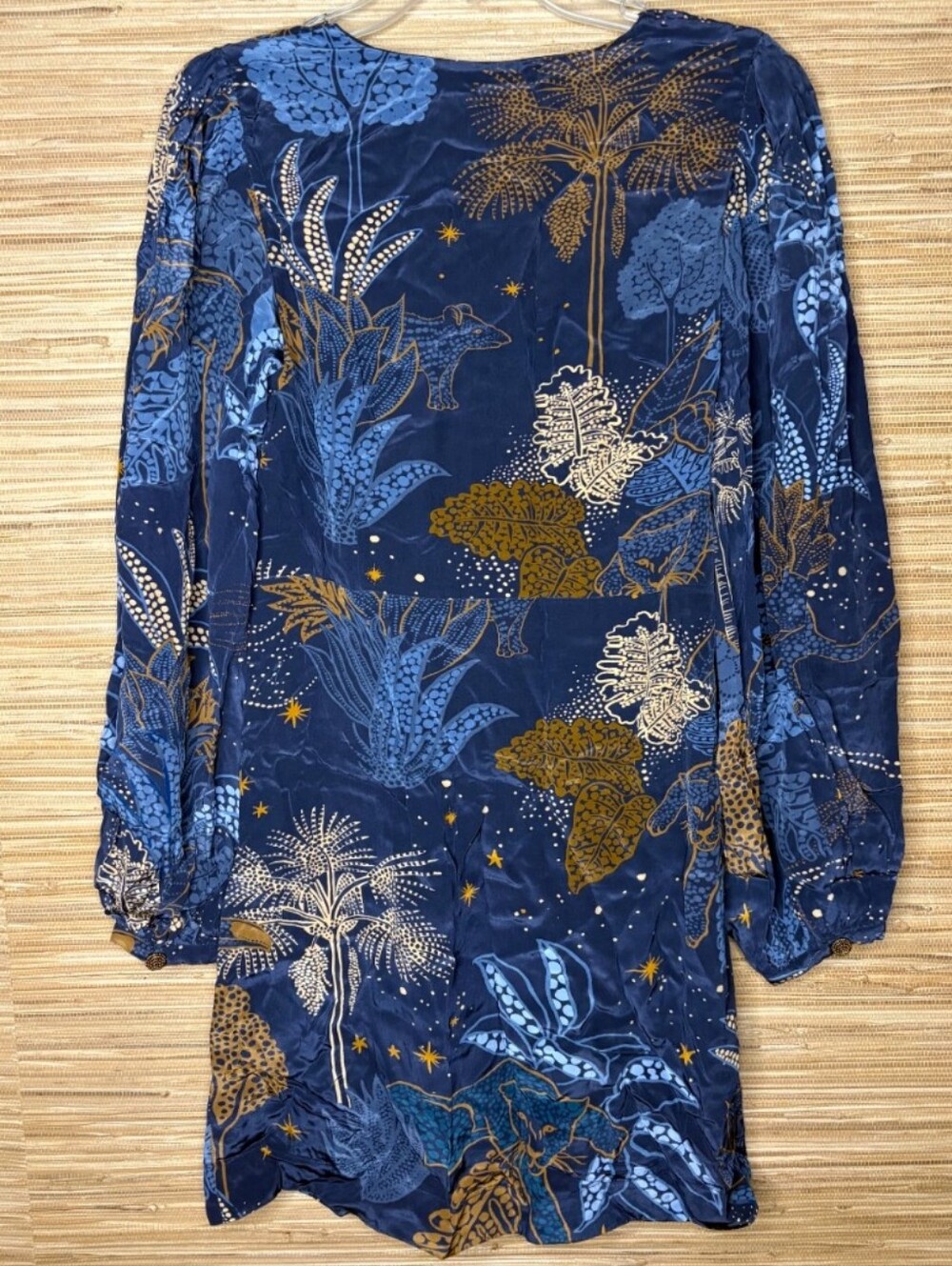 FARM Rio Night Jungle Celestial V-Neck Mini Dress Medium Nwt - Picture 5 of 8